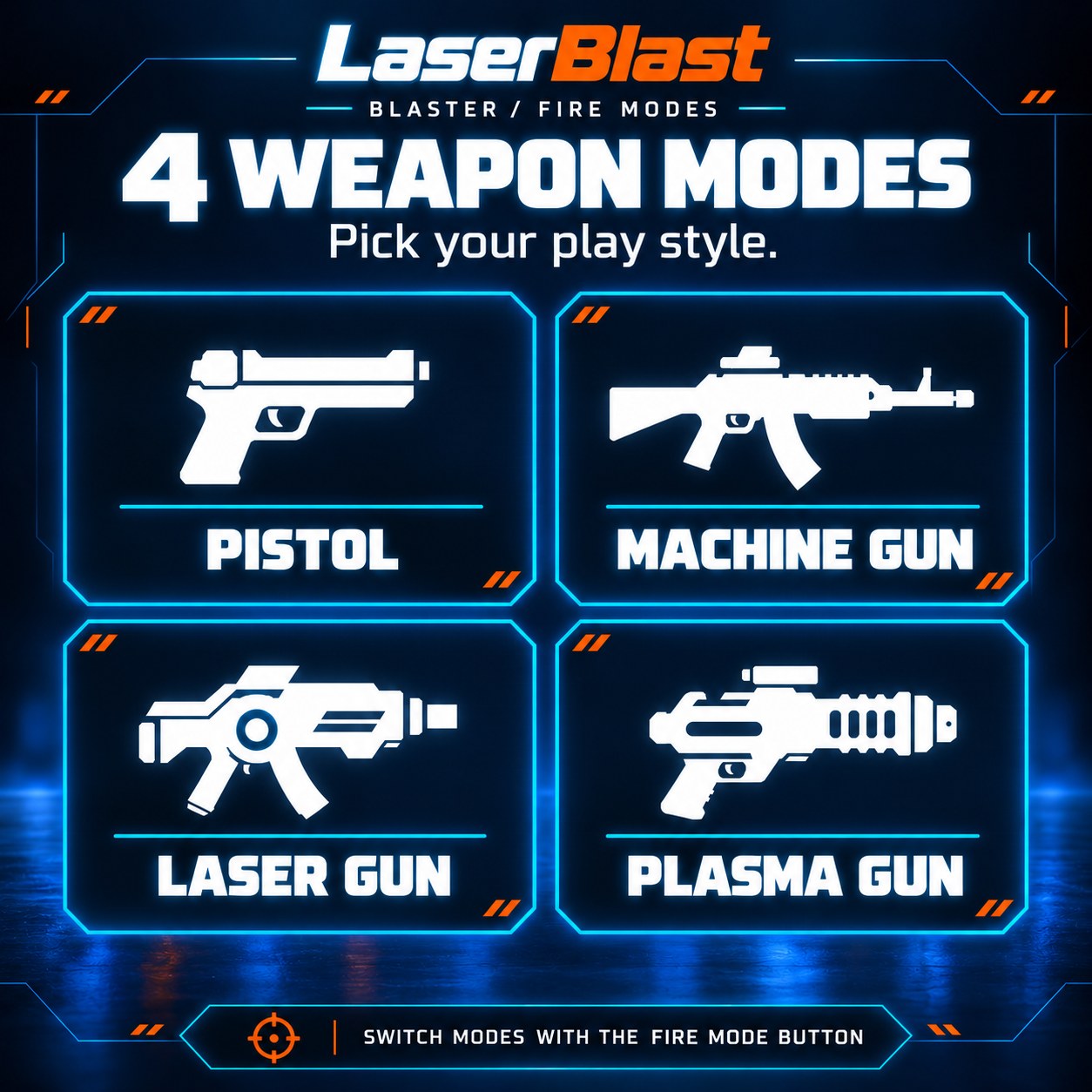 Four weapon modes